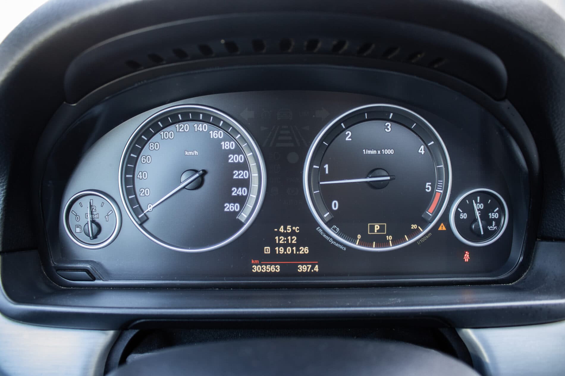2012 BMW 535d, čierna sedan, 303 563 km