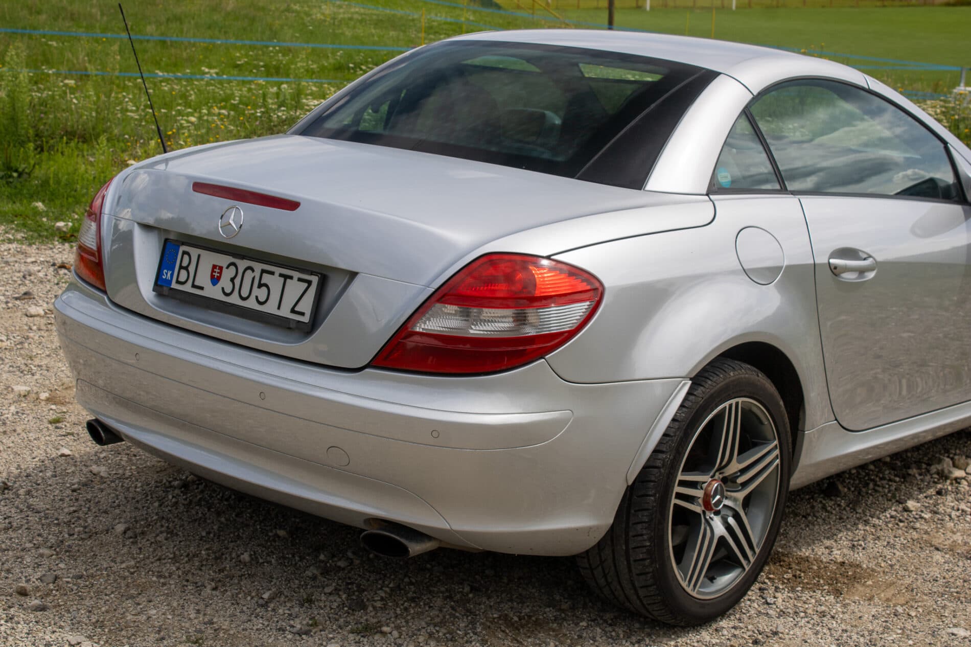 2004 Mercedes-Benz SLK 350, sivá kabriolet, 226 941 km