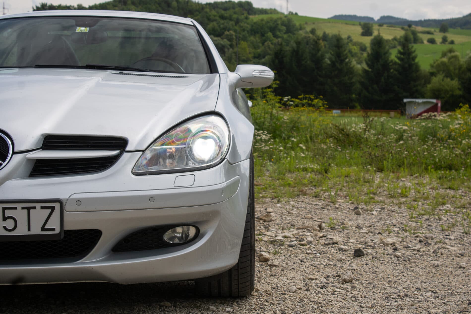 2004 Mercedes-Benz SLK 350, sivá kabriolet, 226 941 km