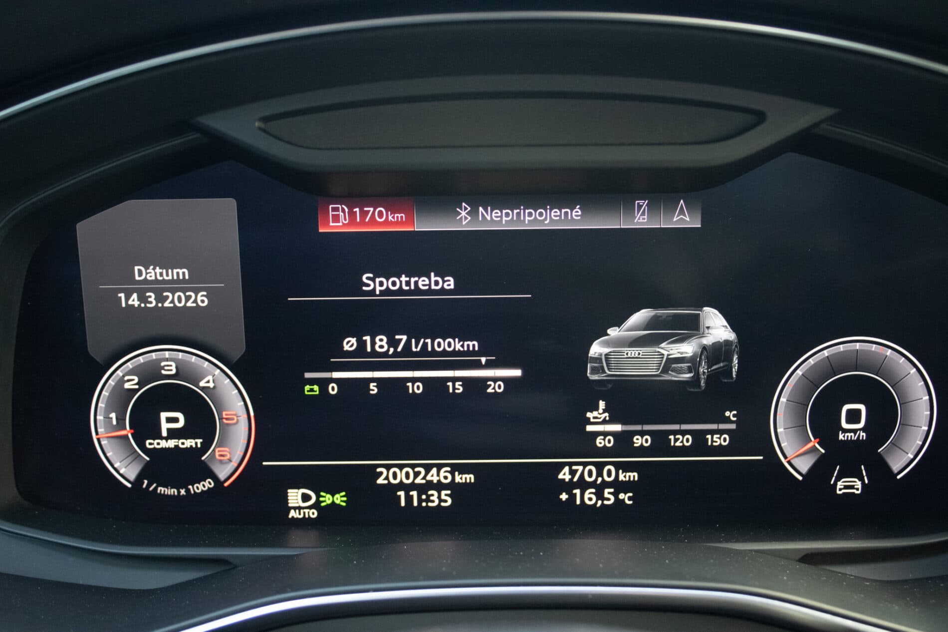 2018 AUDI A6, sivá kombi, 200 246 km