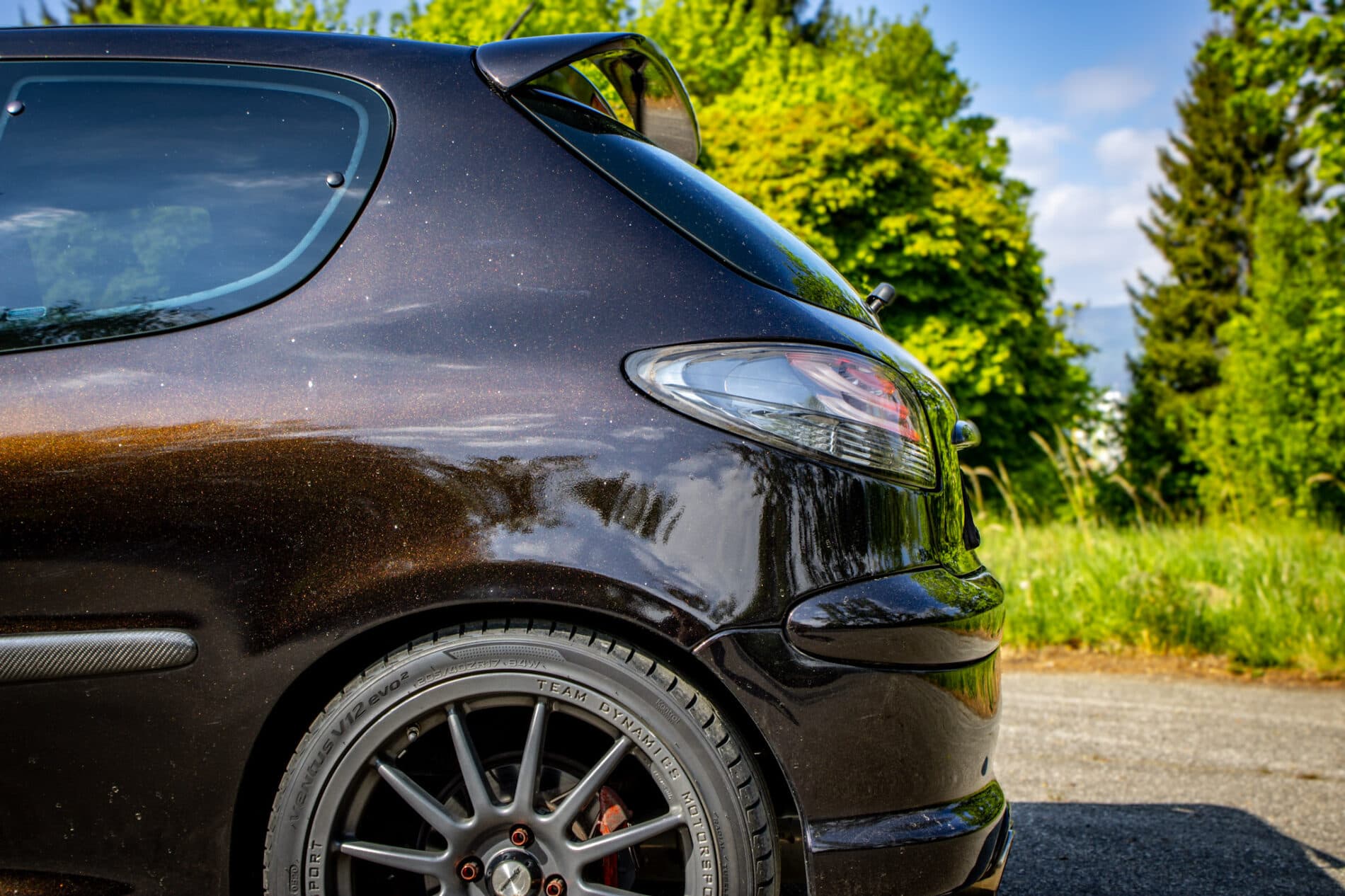 2003 Peugeot 206 RC, čierna hatchback, 58 219 km
