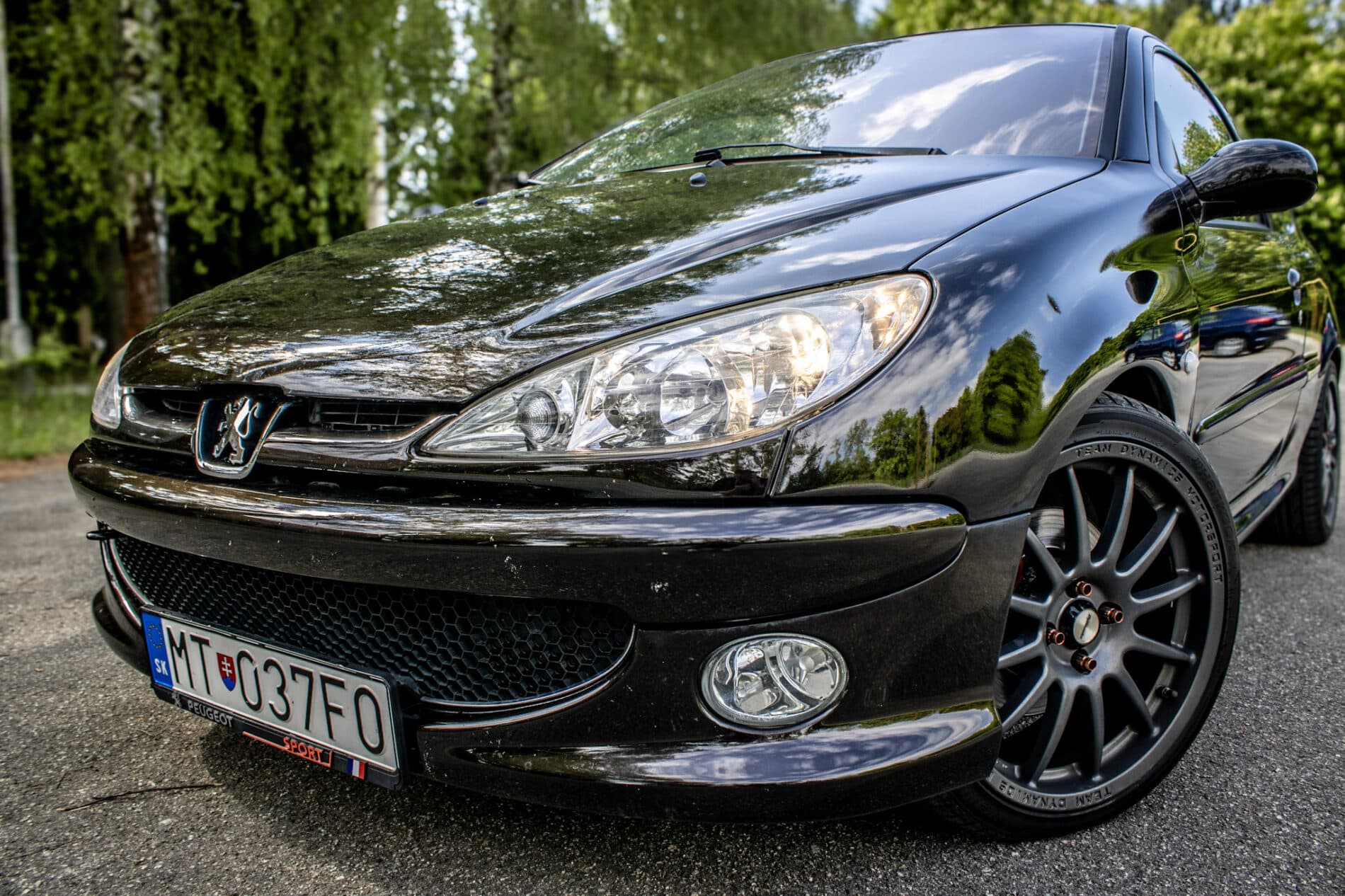 2003 Peugeot 206 RC, čierna hatchback, 58 219 km