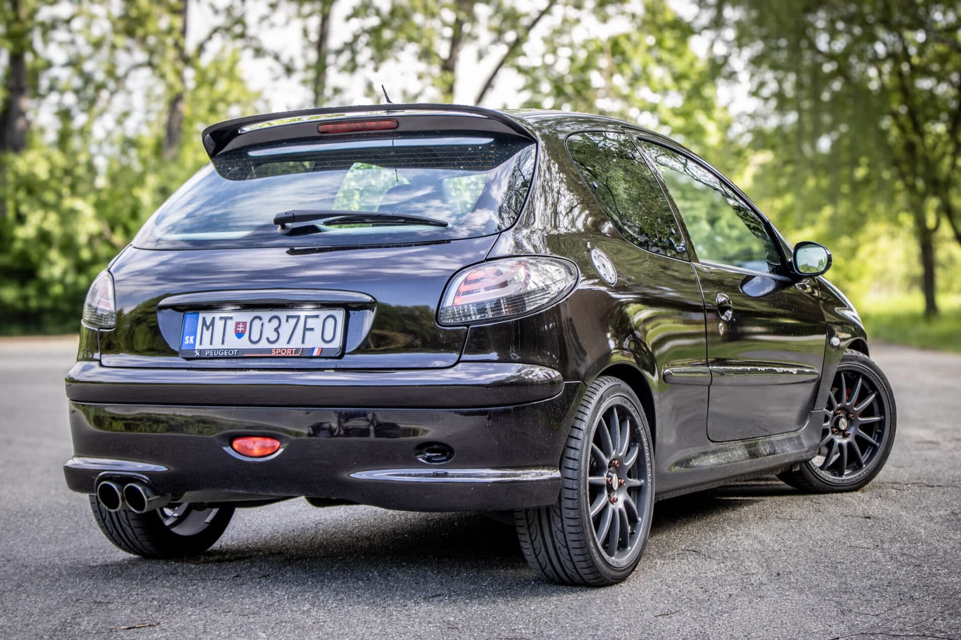 2003 Peugeot 206 RC, čierna hatchback, 58 219 km